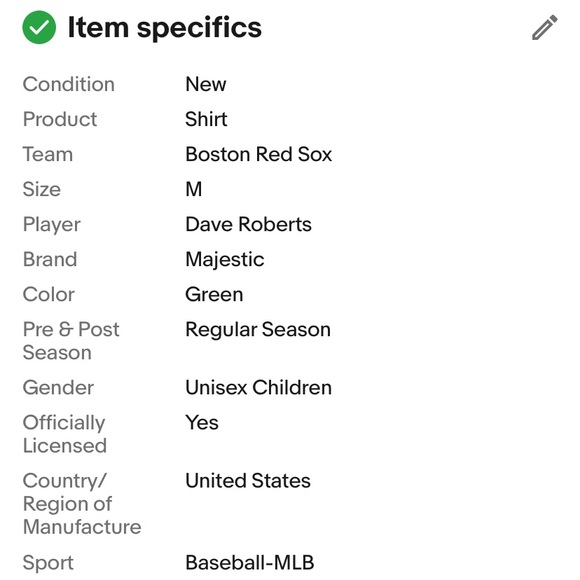 Boston Red Sox Green Shamrock MLB Baseball Green Roberts T-shirt Jersey. - Picture 4 of 4